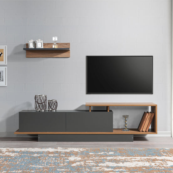 Ashford TV Unit with Wall Shelves