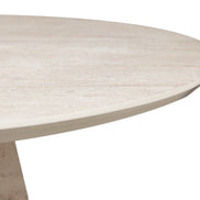 095 Round Travertine Dining Table