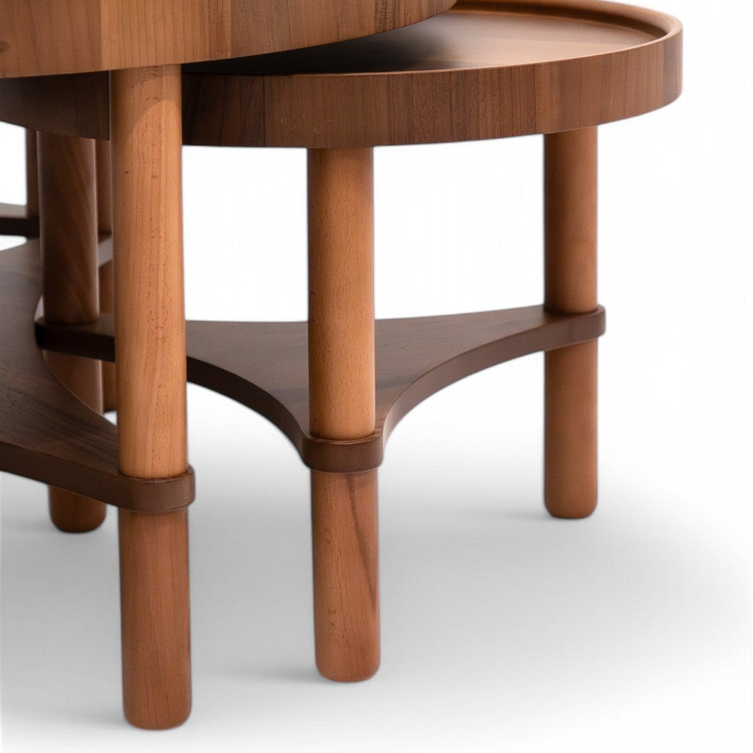 425 Walnut Coffee Table with 3 Side Tables