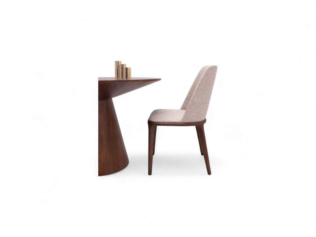 090 Round Dining Table Walnut