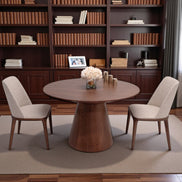 090 Round Dining Table Walnut