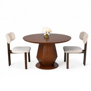 095 Round Dining Table Walnut
