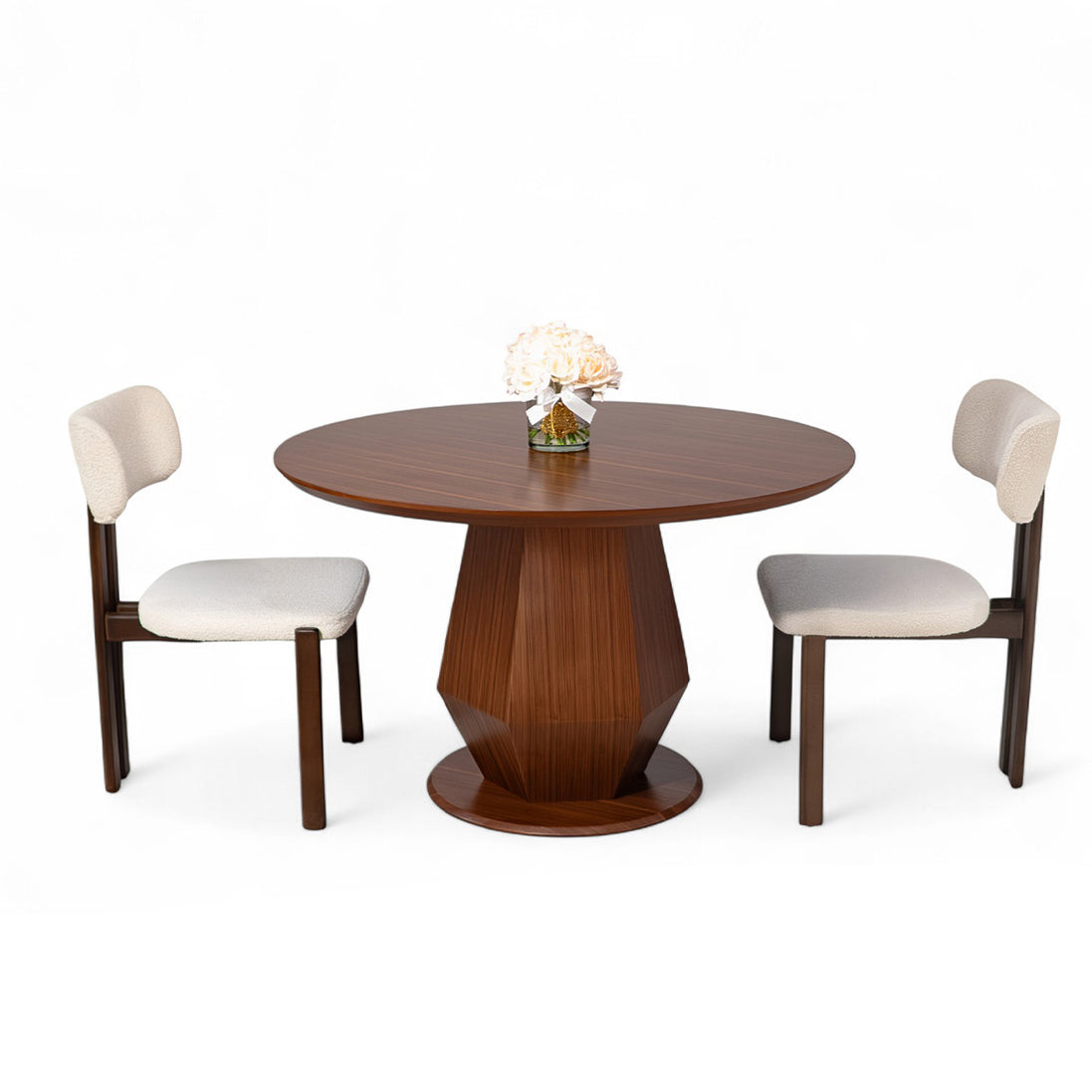 095 Round Dining Table Walnut