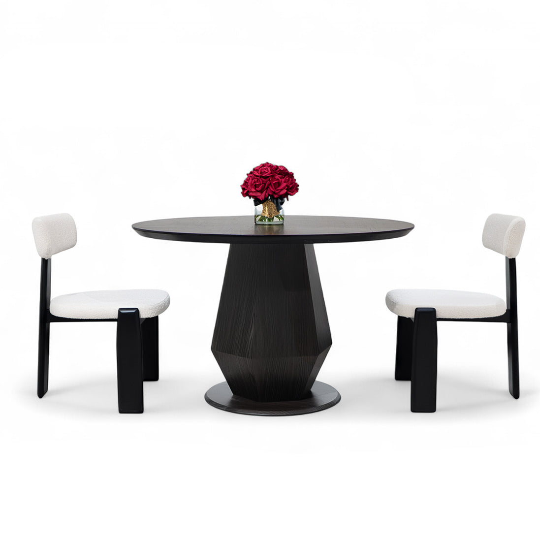 095 Round Dining Table Black