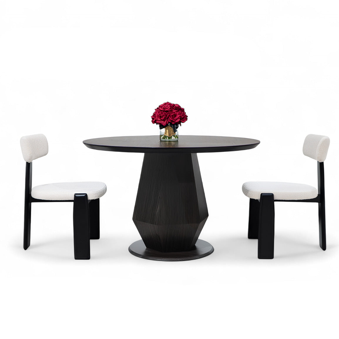 095 Round Dining Table Black