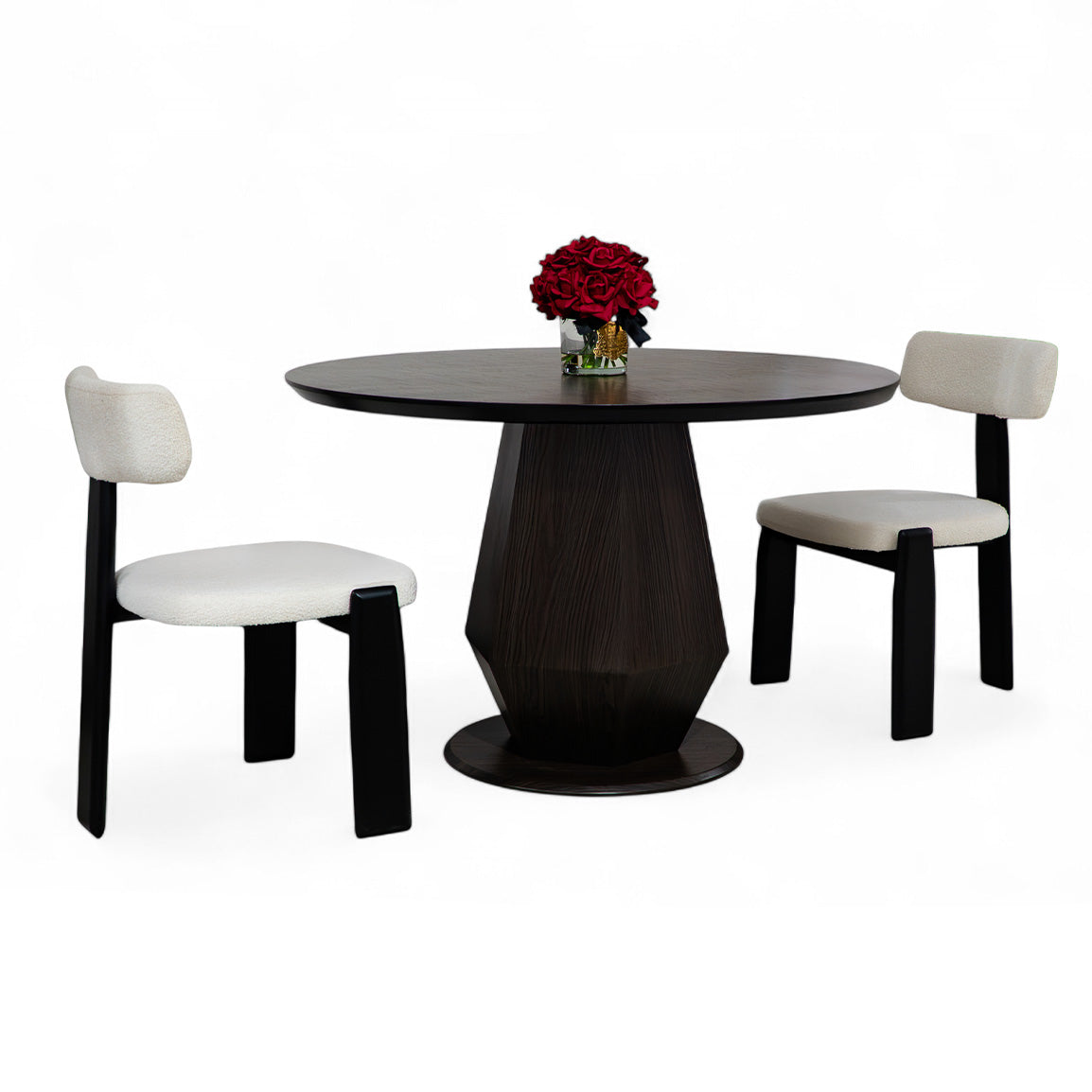 095 Round Dining Table Black