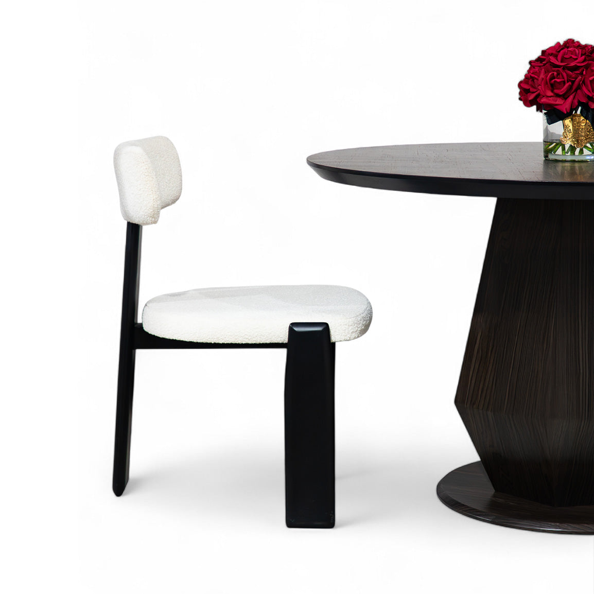 095 Round Dining Table Black