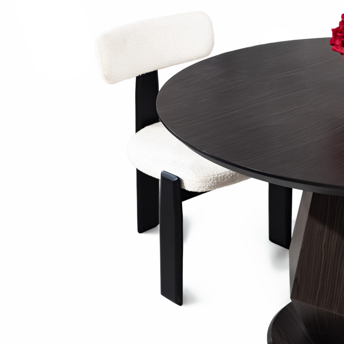 095 Round Dining Table Black