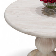 091 Round Travertine Dining Table