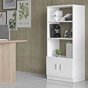 Valmere Book shelve file cabinet Tall White