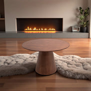 090 Round Dining Table Walnut