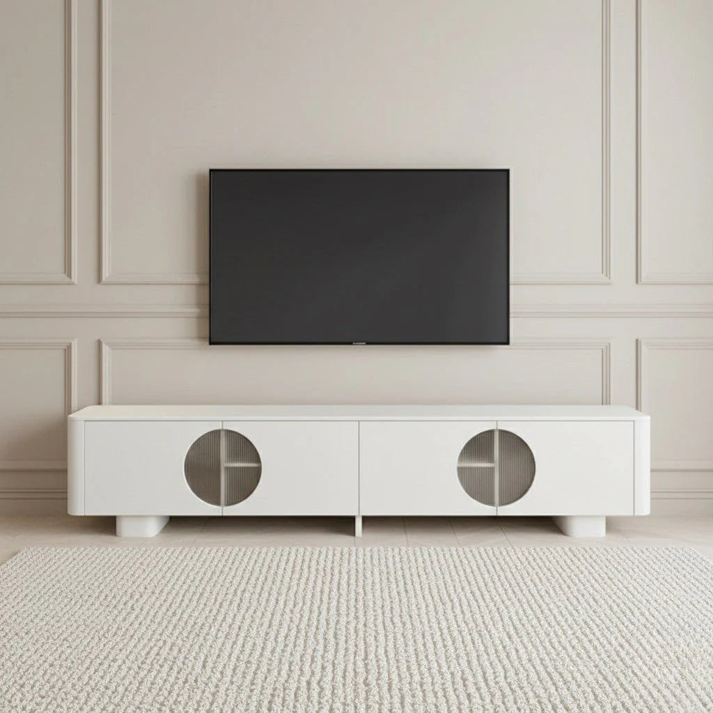 Elara Tv Unit White 200cm