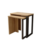 Lunara Edge Nesting Table 2 set Walnut