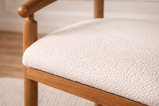 Tyren Wood Armchair White