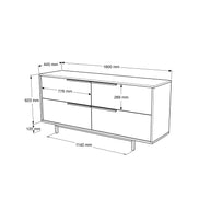 Wintermist Sideboard White