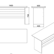 Valmere Office Desk White