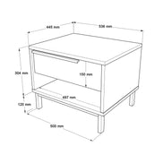 Lunara Bed Side Table White