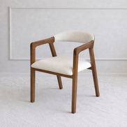 Mira Wood Armchair White