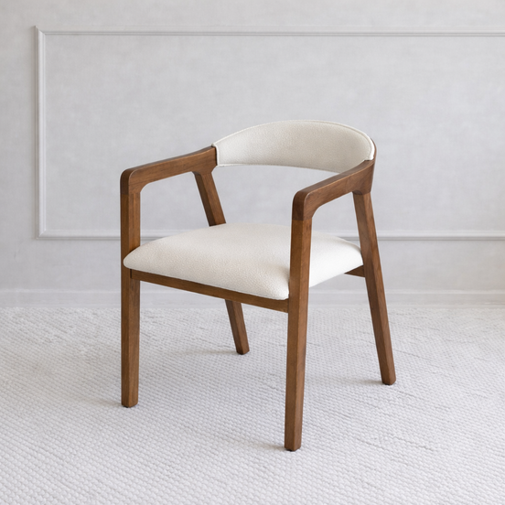 Orvik Wood Armchair White