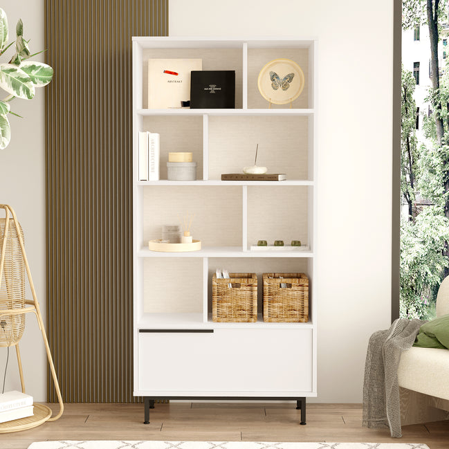 Frostveil BookShelf Storage Cabinet White