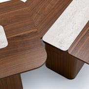 690 - 691 Walnut Coffee Table Set