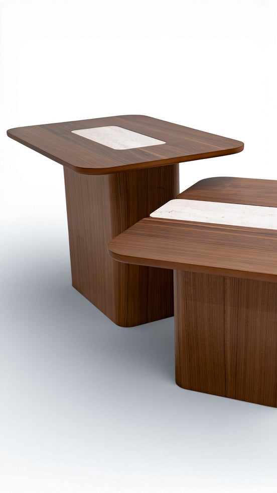 690 - 691 Walnut Coffee Table Set