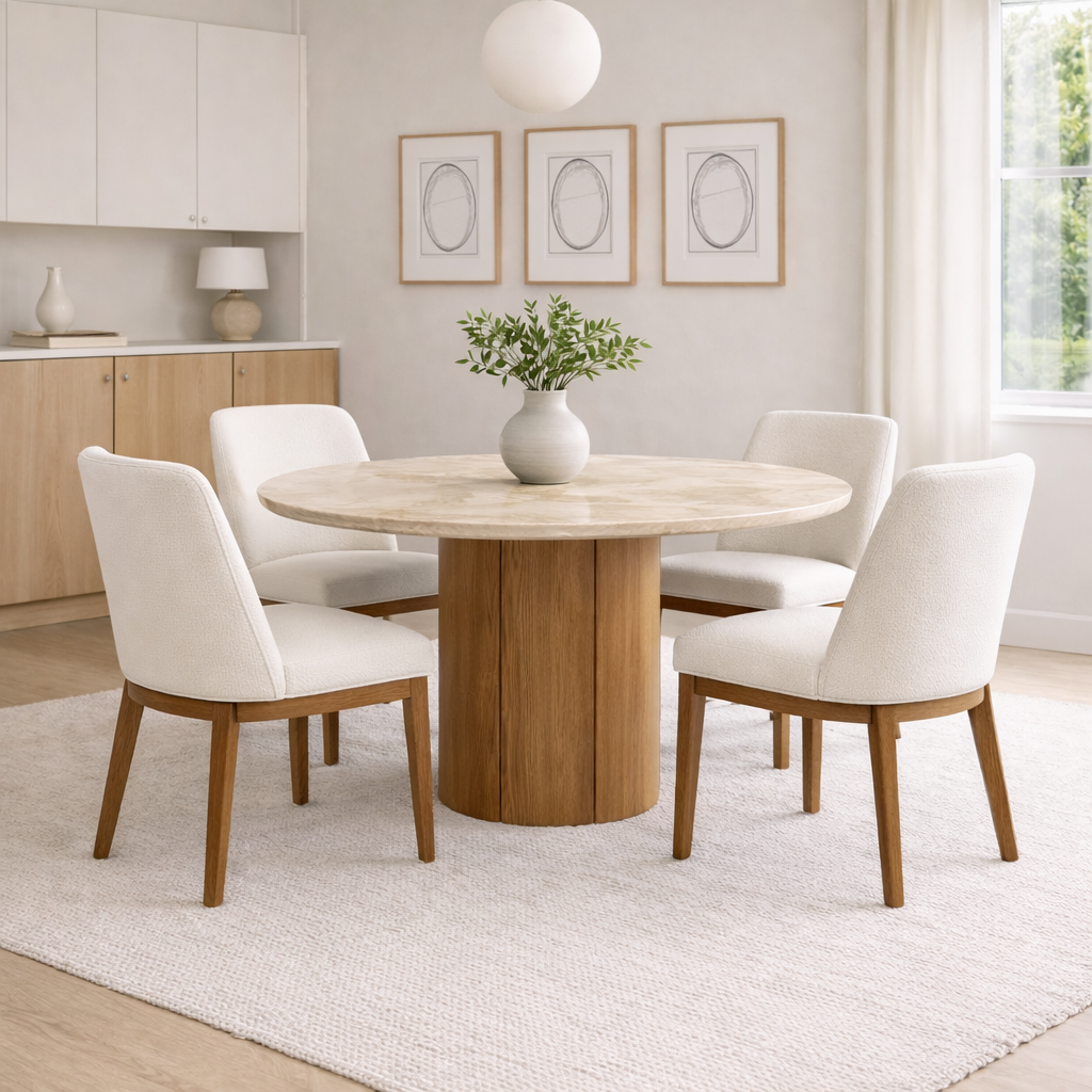 Arabia Wood Dining Chair White