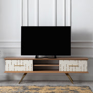 Monza Wooden Tv Unit Cream 160cm
