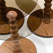 941 Walnut Bronze Glass Coffee Table