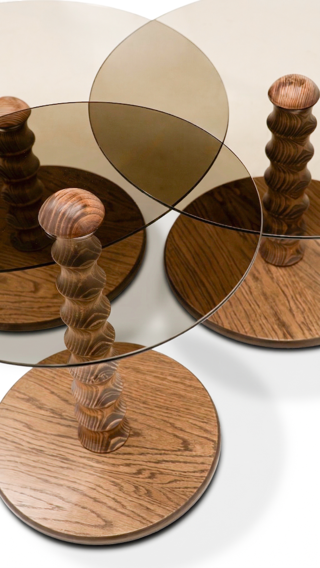941 Walnut Bronze Glass Coffee Table