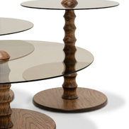 941 Walnut Bronze Glass Coffee Table