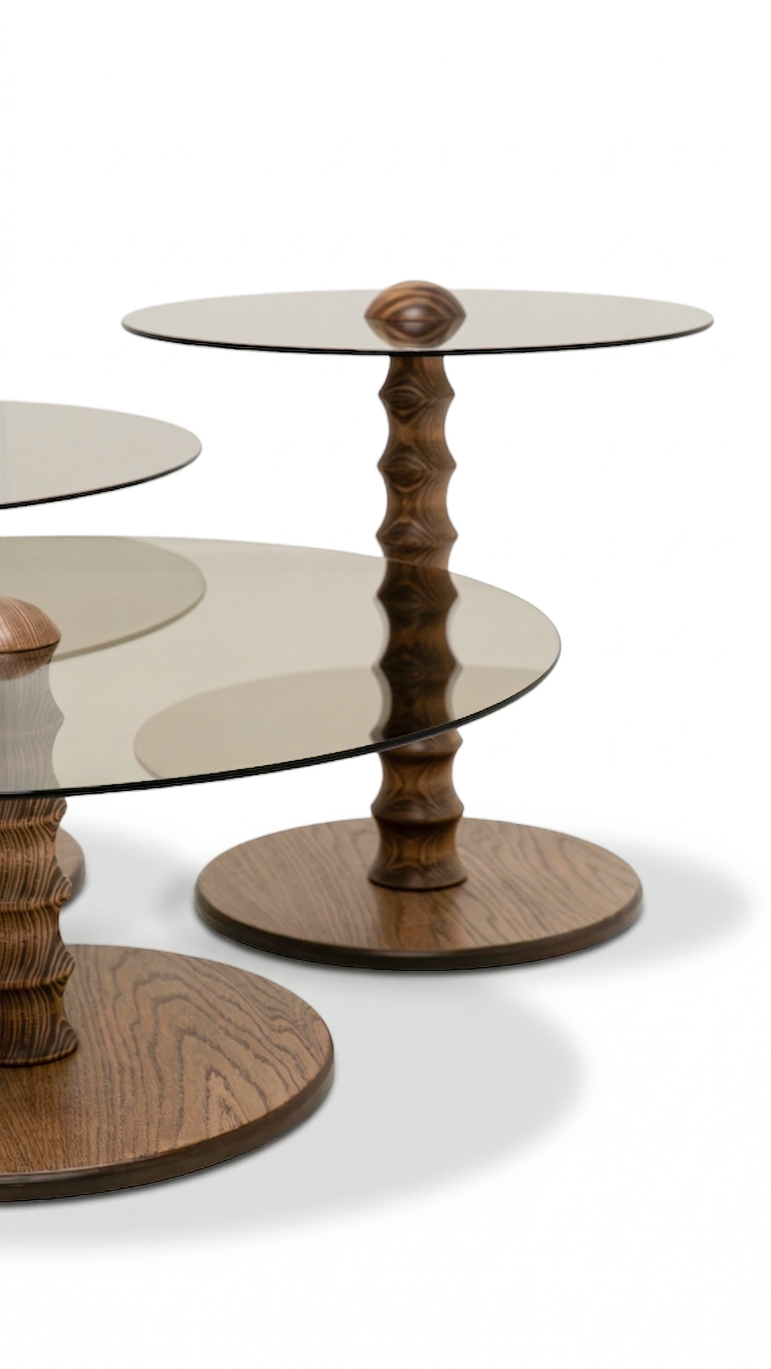 941 Walnut Bronze Glass Coffee Table