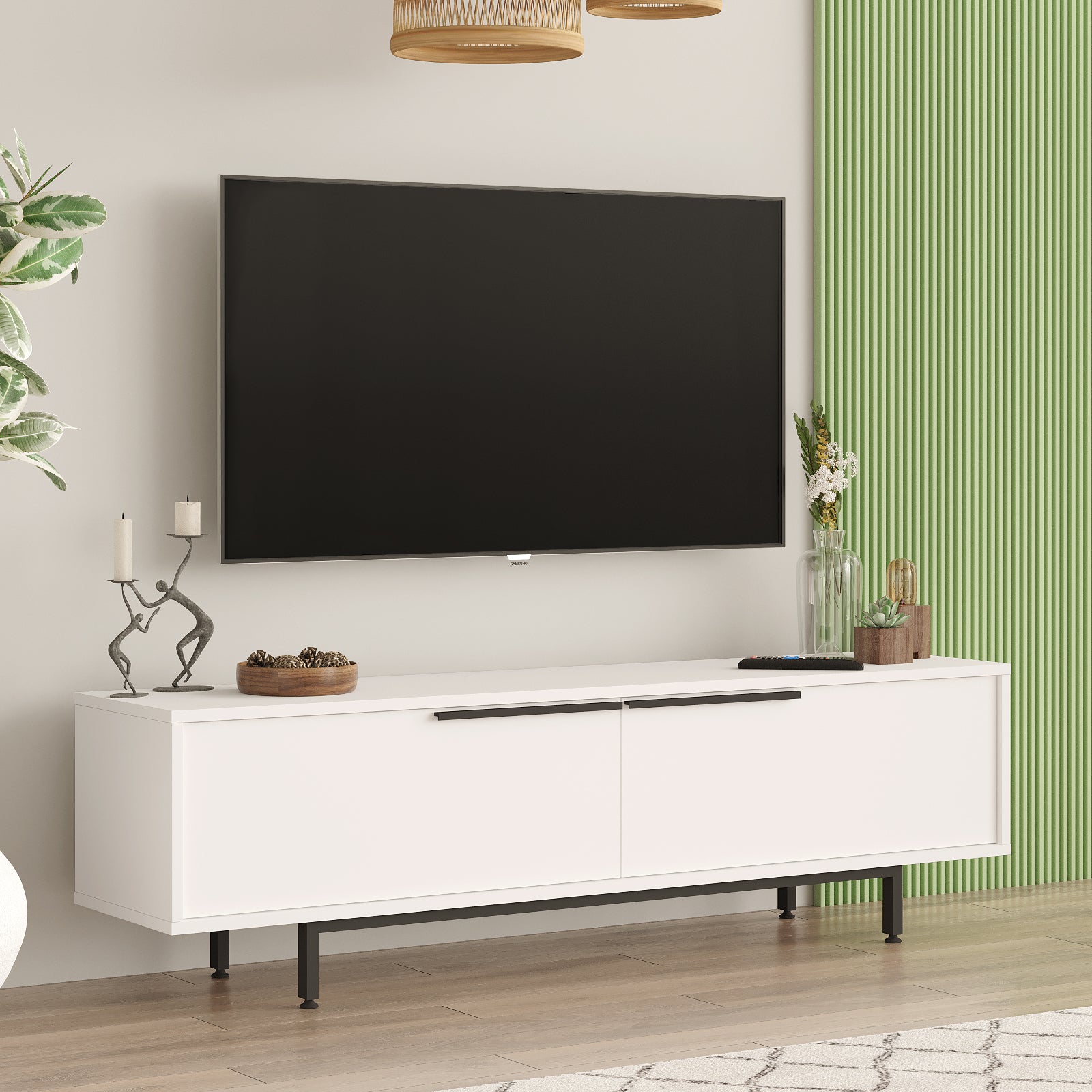 Frostveil TV Console White