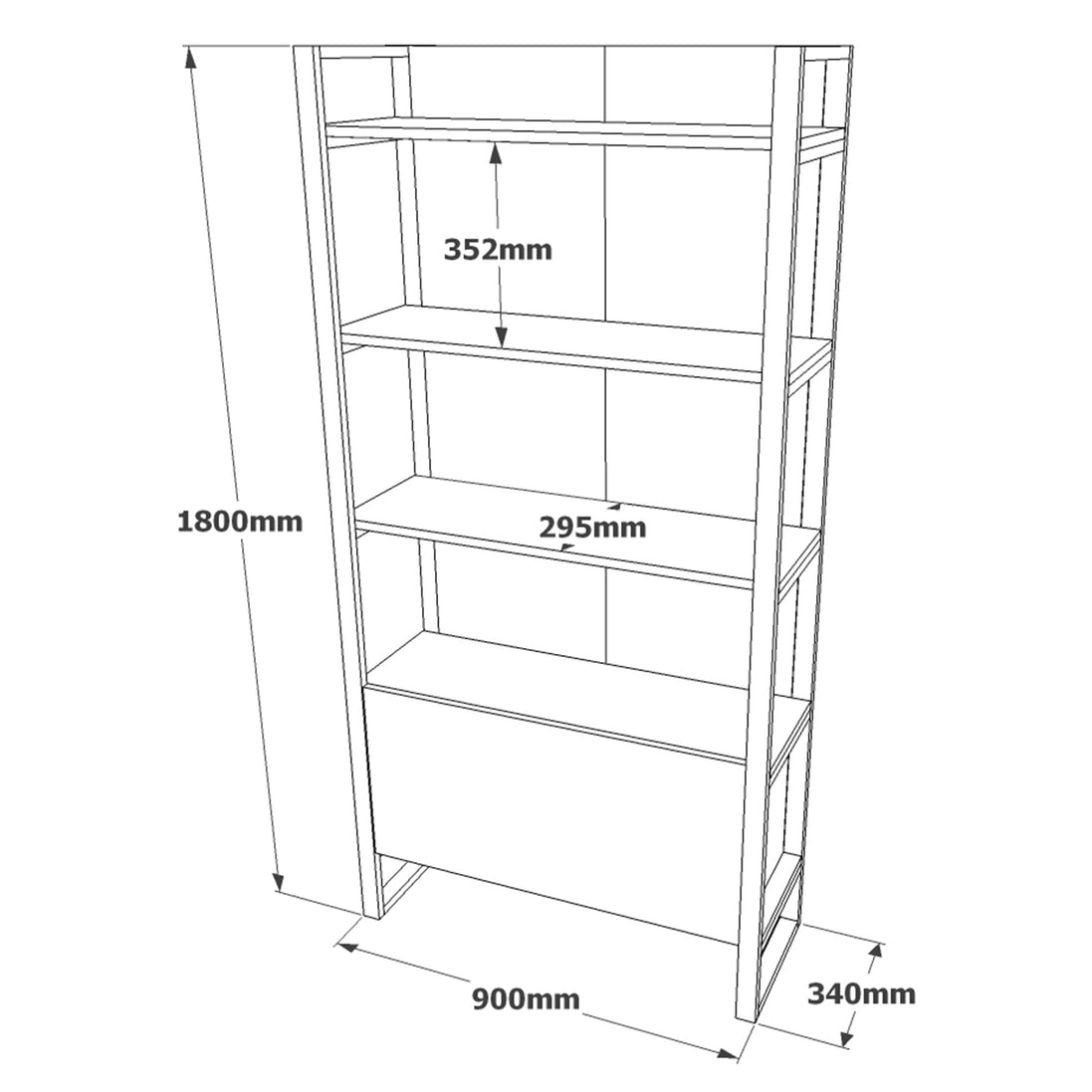 Solenne BookShelf Pine