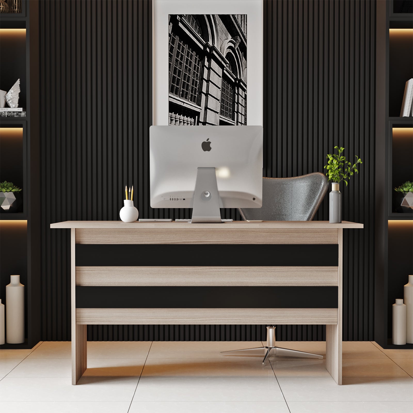 Valmere Office Desk Oak