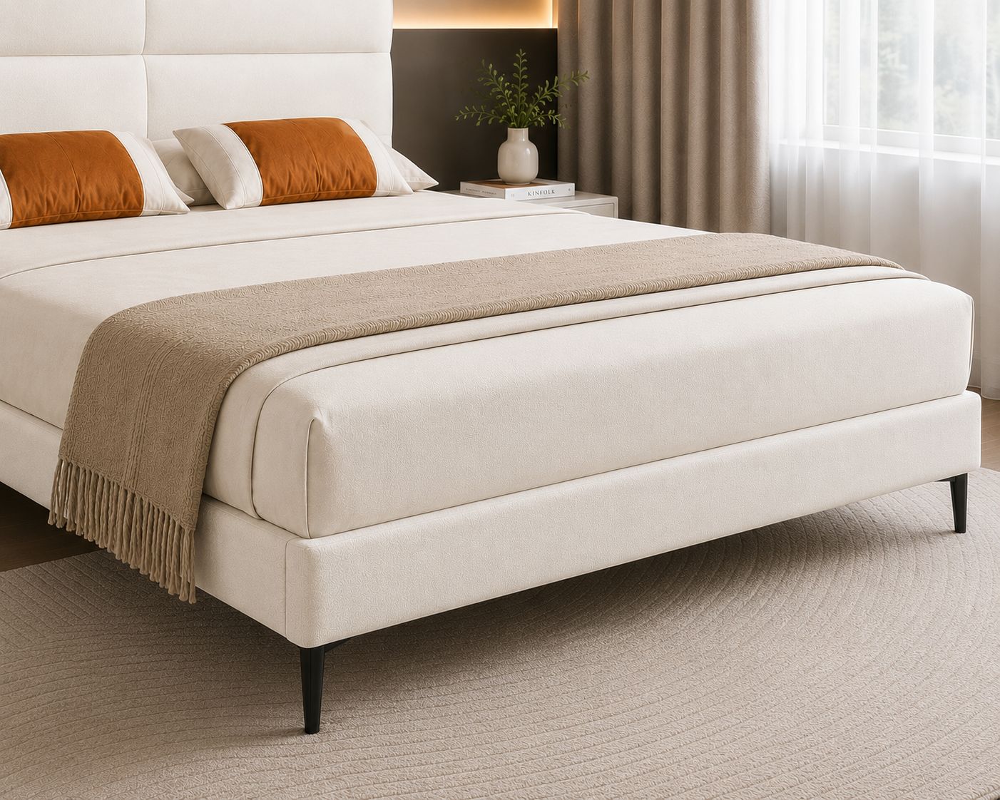 Whitehaven King Upholstered Bed 180x200
