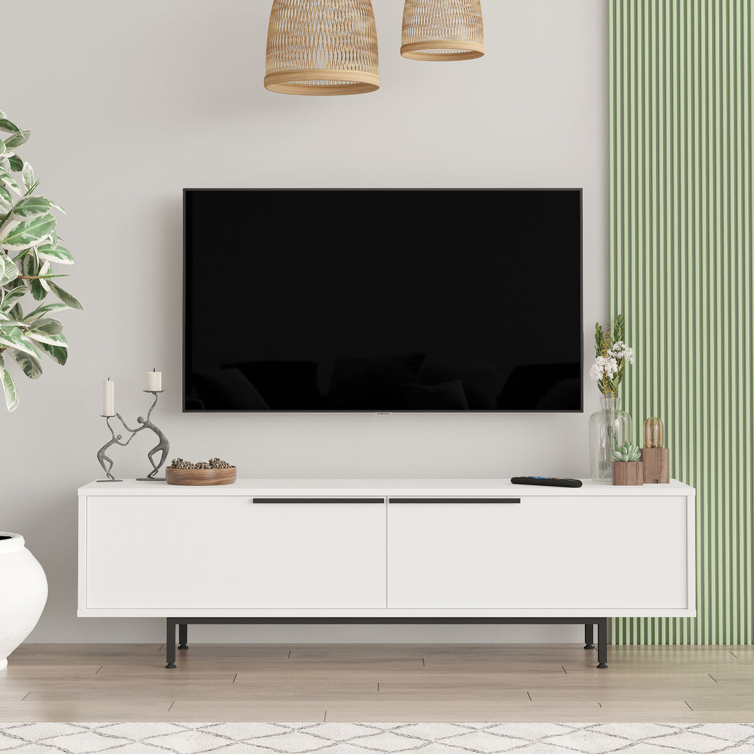 Frostveil TV Console White