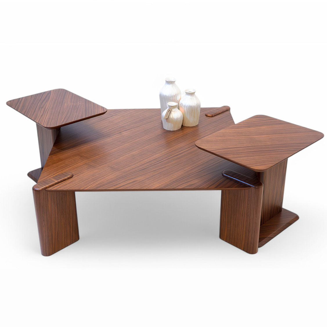 650 -  651 Coffee Table Set Walnut