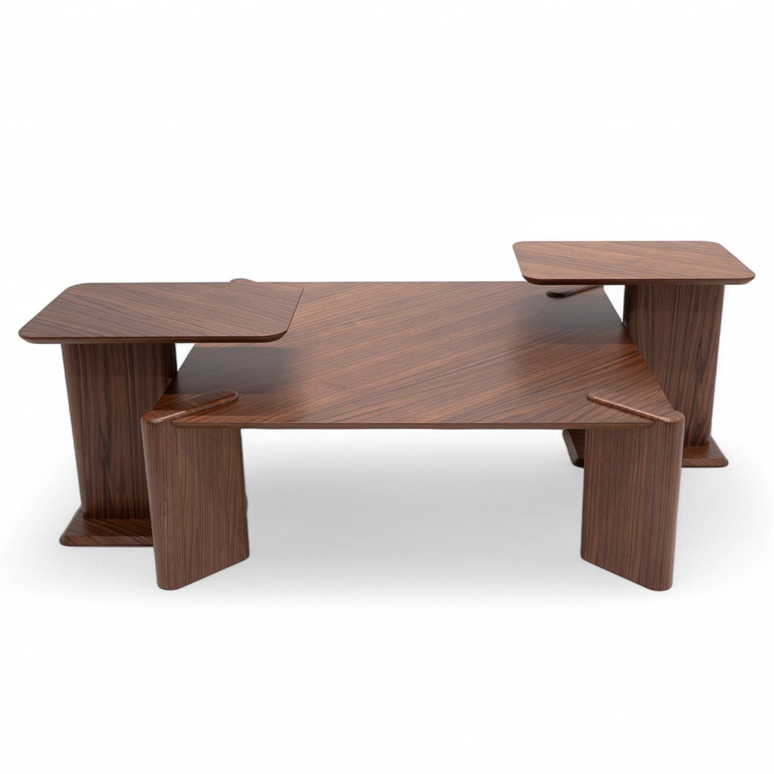 650 -  651 Coffee Table Set Walnut