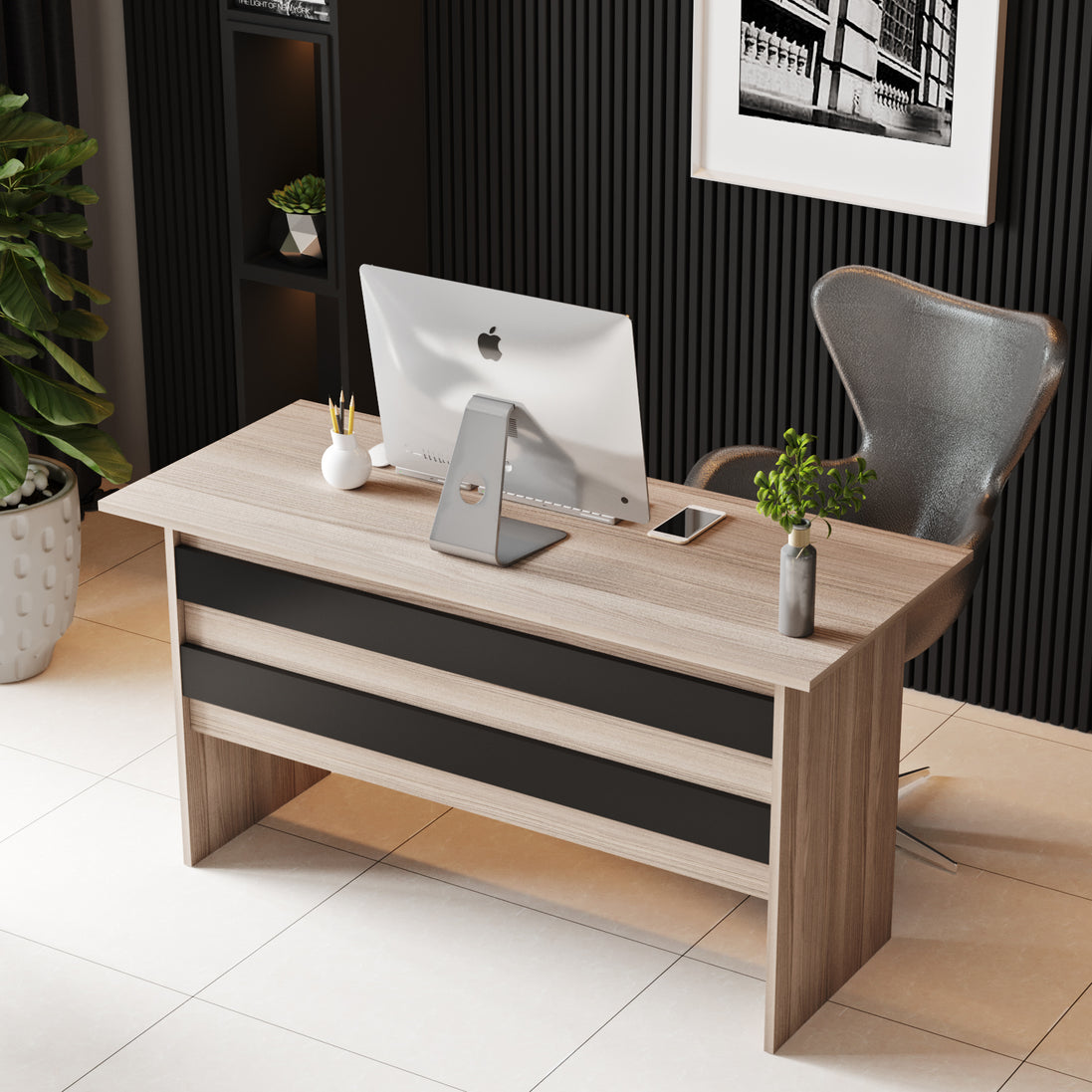 Valmere Office Desk Oak