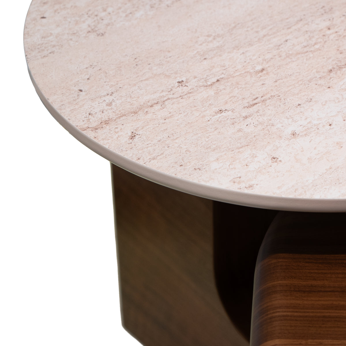 681 - 675 Coffee Table Set Walnut Travertine