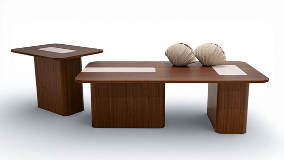 690 - 691 Walnut Coffee Table Set