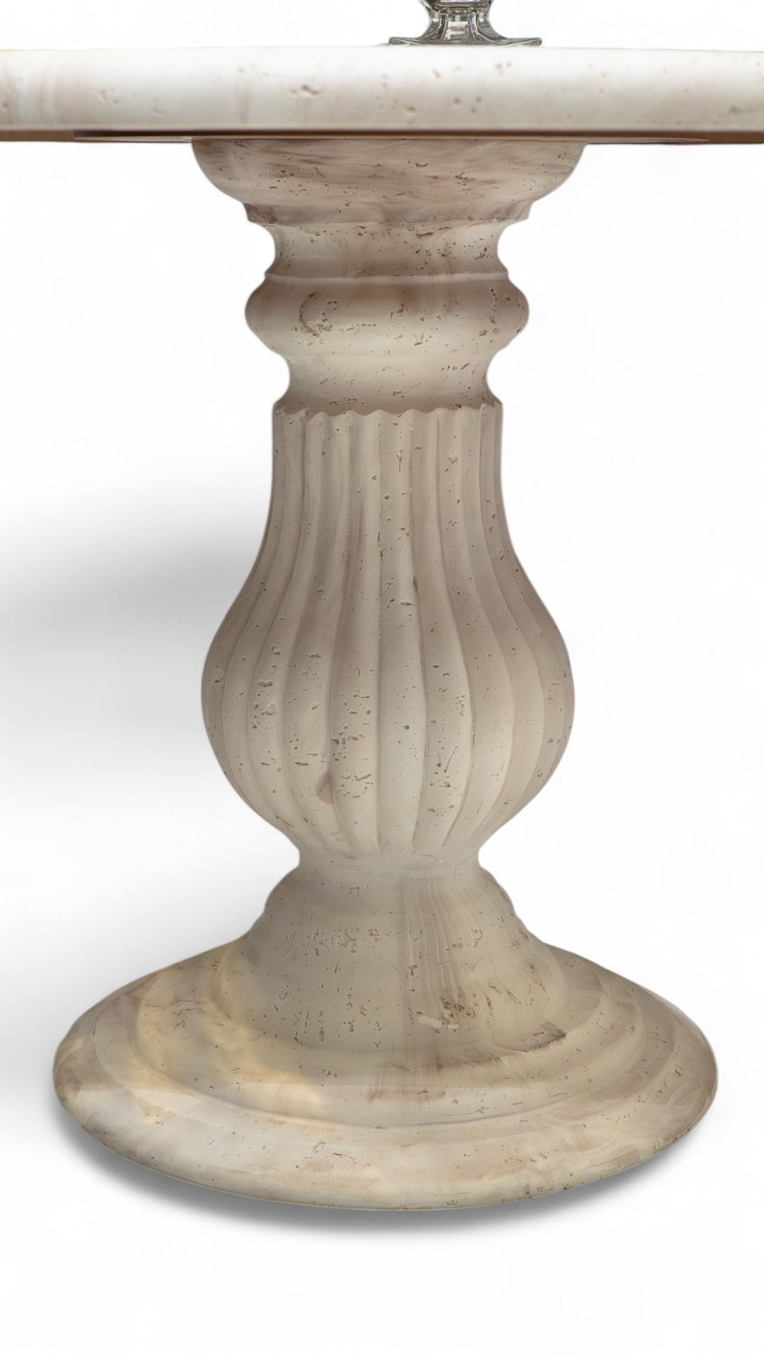 091 Round Travertine Dining Table