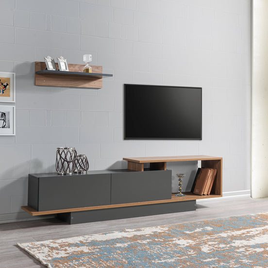 Ashford TV Unit with Wall Shelves