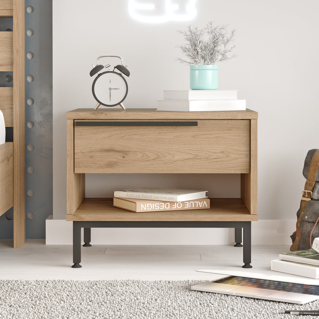 Nordic Wooden Bedside Table