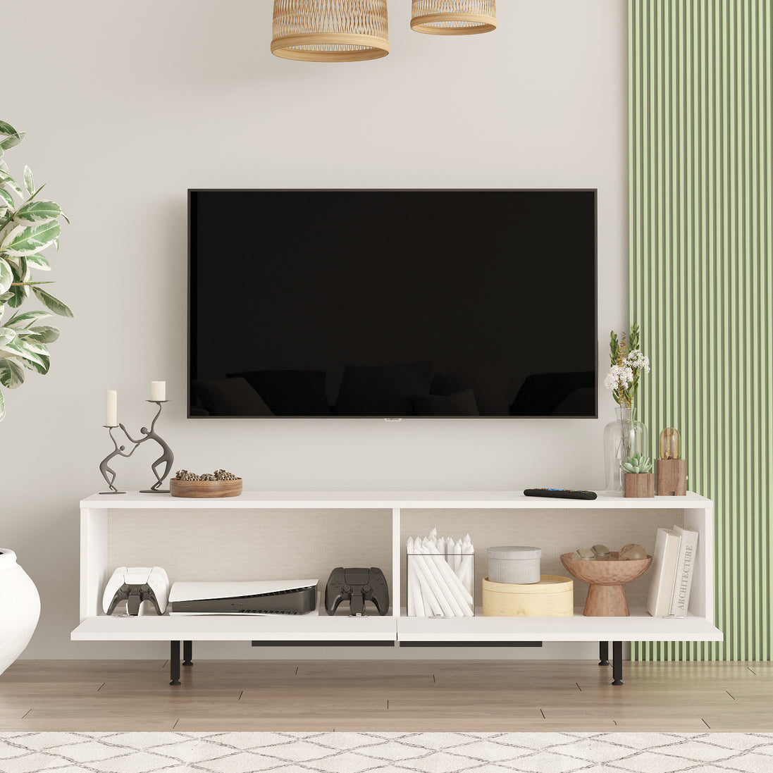 Frostveil TV Console White