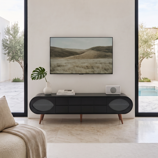 Trench Tv Unit Black 200cm