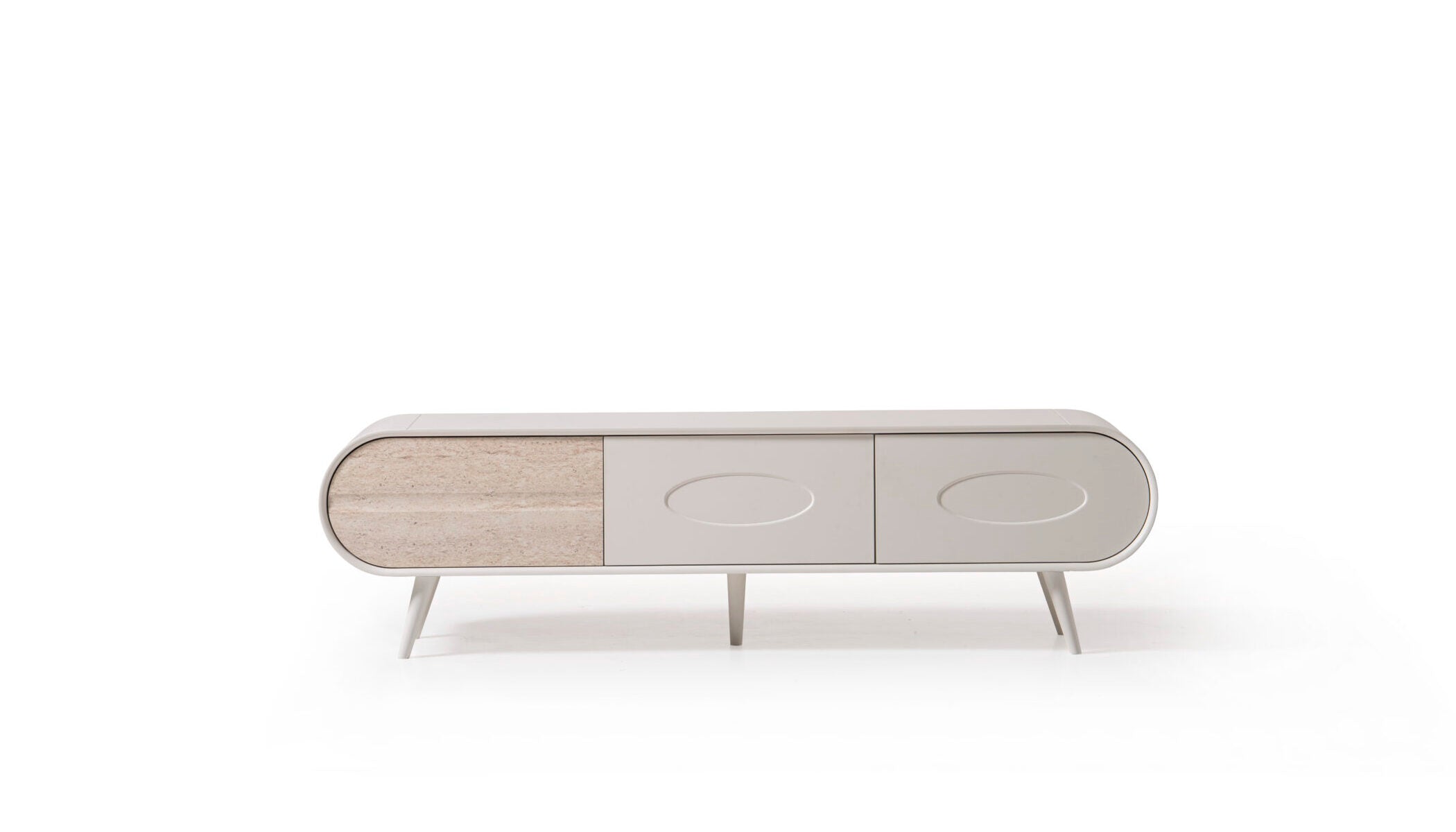 Discovery Tv Unit Cream Travertine 200cm