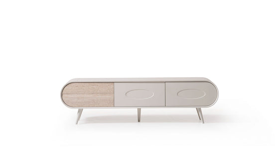 Discovery Tv Unit Cream Travertine 200cm