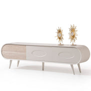 Discovery Tv Unit Cream Travertine 200cm